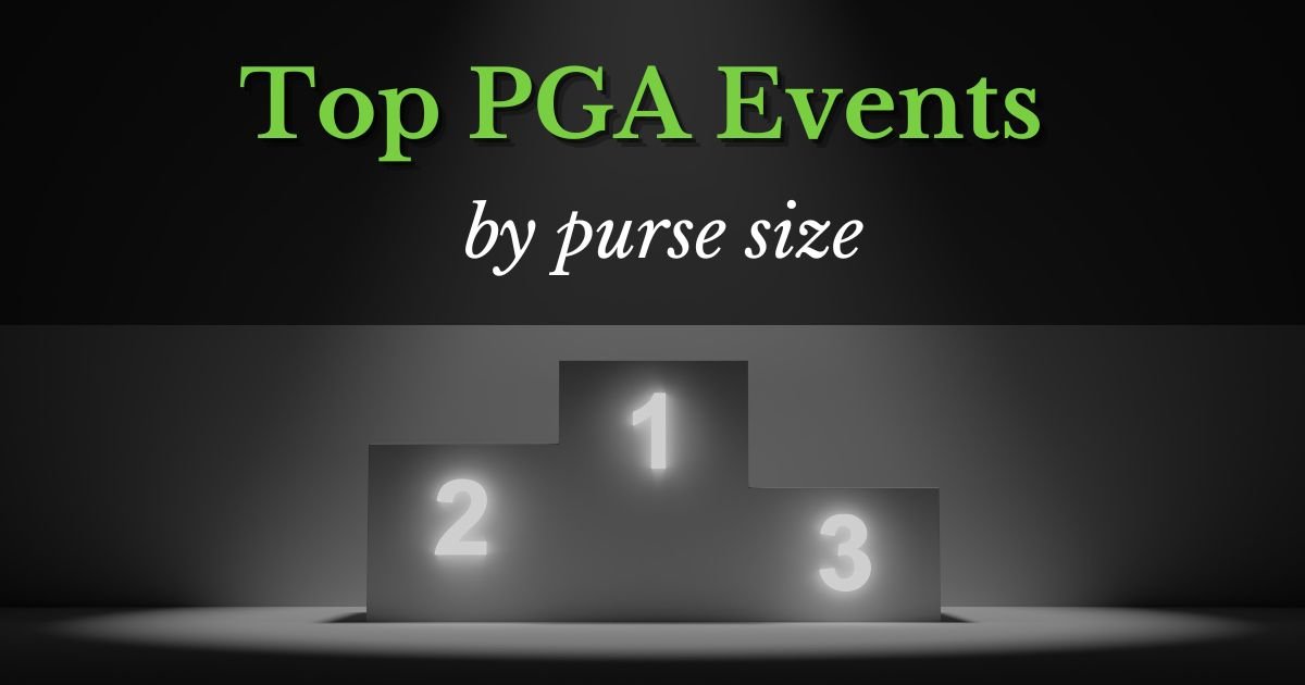 pga tour events ranked by purse